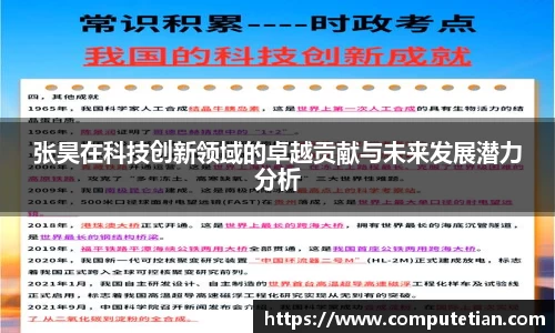 张昊在科技创新领域的卓越贡献与未来发展潜力分析